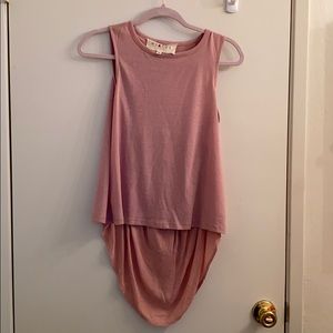 Light pink tank with back cut out